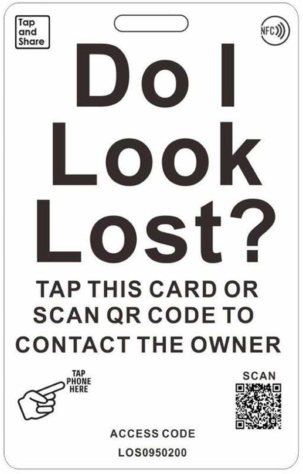 Smart NFC 'Do I Look Lost' Luggage Tags with Smart Passive Tracking | 2-Pack