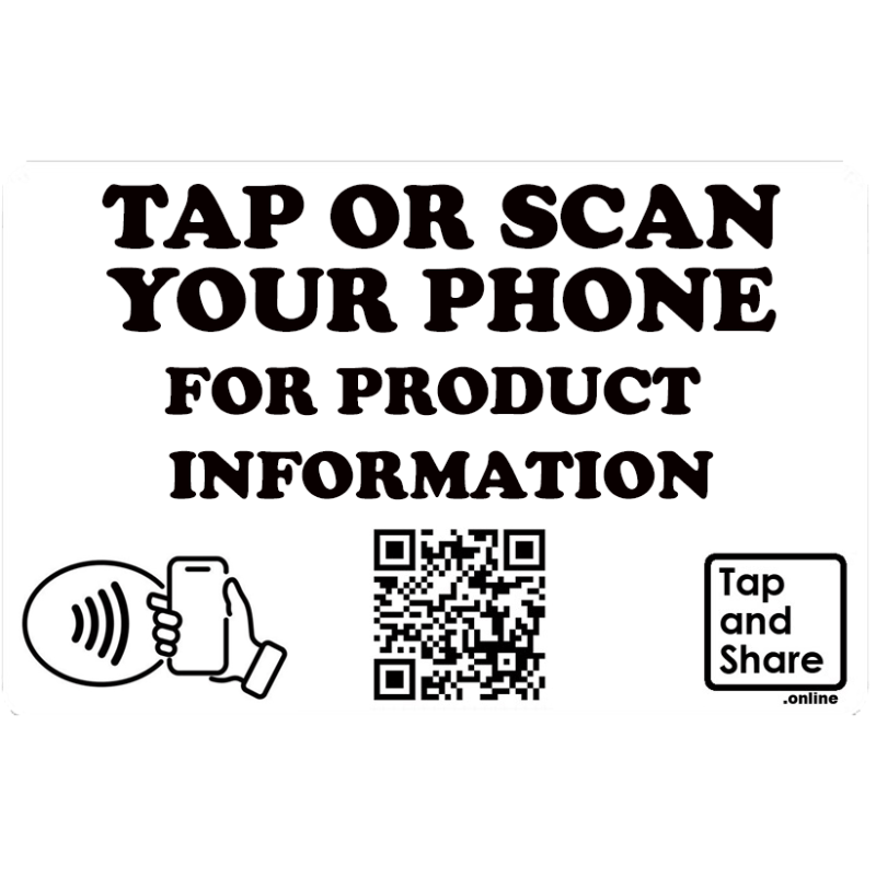 Smart Any Link Card With NFC Chip & Dynamic QR Code - White