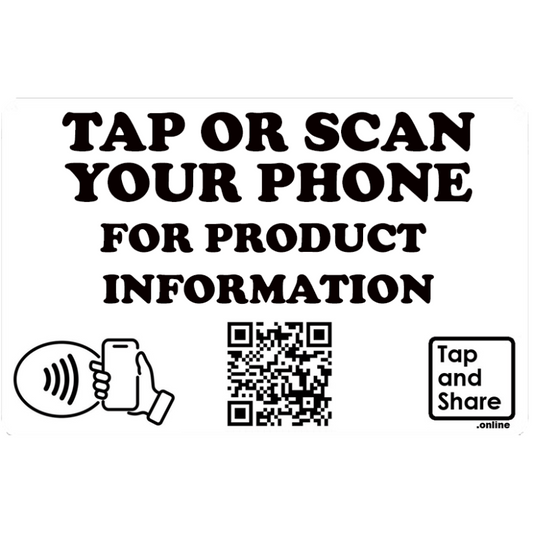 Smart Any Link Card With NFC Chip & Dynamic QR Code - White