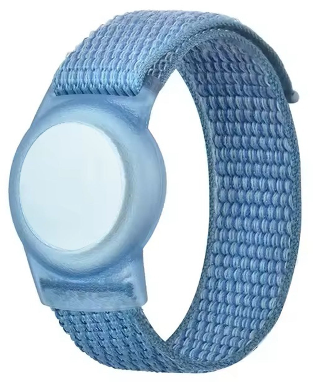 Dementia & Disability Smart Tracker Wrist/Ankle Band – Works with Apple Find My (iOS Only) | Water-Resistant, Replaceable Battery, Includes Tracking Tag - Blue