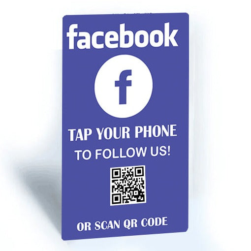 Tap and Share Contactless Sharing Smart NFC Facebook Connect Card + QR code