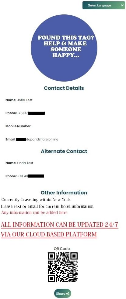 Smart NFC 'Do I Look Lost' Luggage Tags with Smart Passive Tracking | 2-Pack