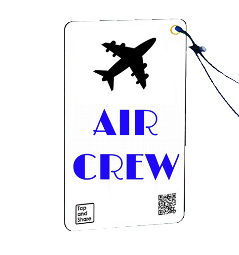 Blue Smart NFC 'Air Crew' Luggage Tags with Smart Passive Tracking | 2-Pack