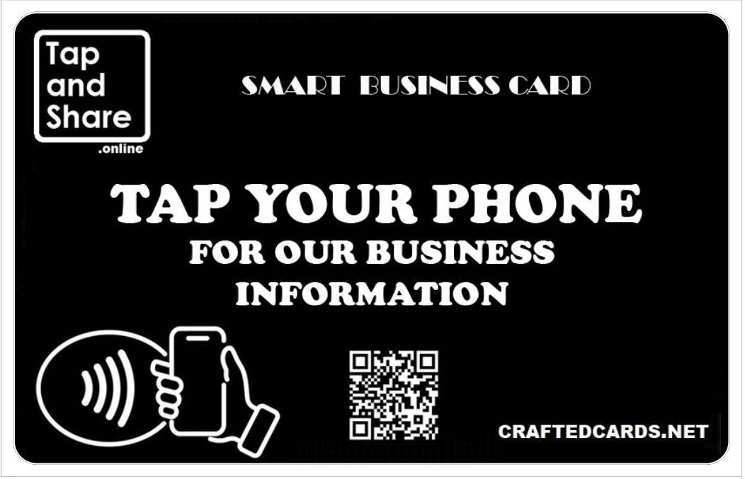 Smart Counter NFC Next Generation Business Card - Black (With Stand)