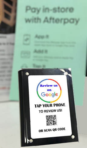 5-Pack Tap and Share Contactless Sharing Smart NFC 'Review us on Google' Review Card + QR code