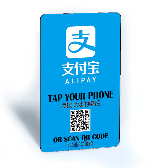 Tap and Share Contactless Sharing Smart NFC Alipay Payment Card + QR code