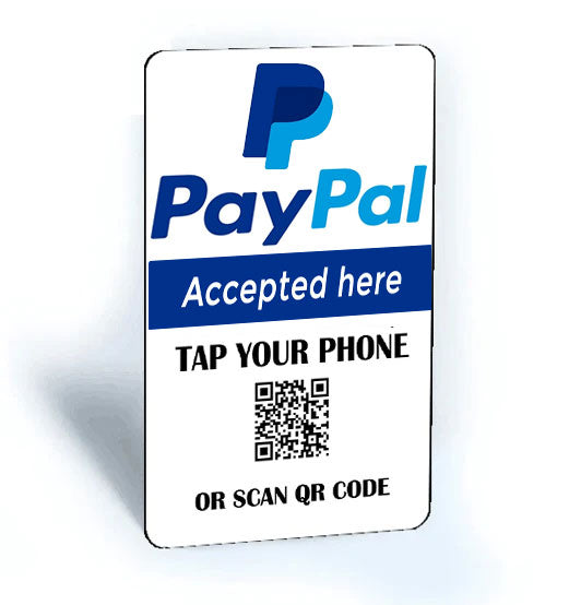 Tap and Share Contactless Sharing Smart NFC PayPal Payment Card + QR code