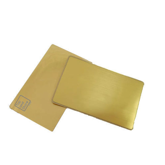 Fully Laser Engraved Gold Metal Smart NFC Business Card