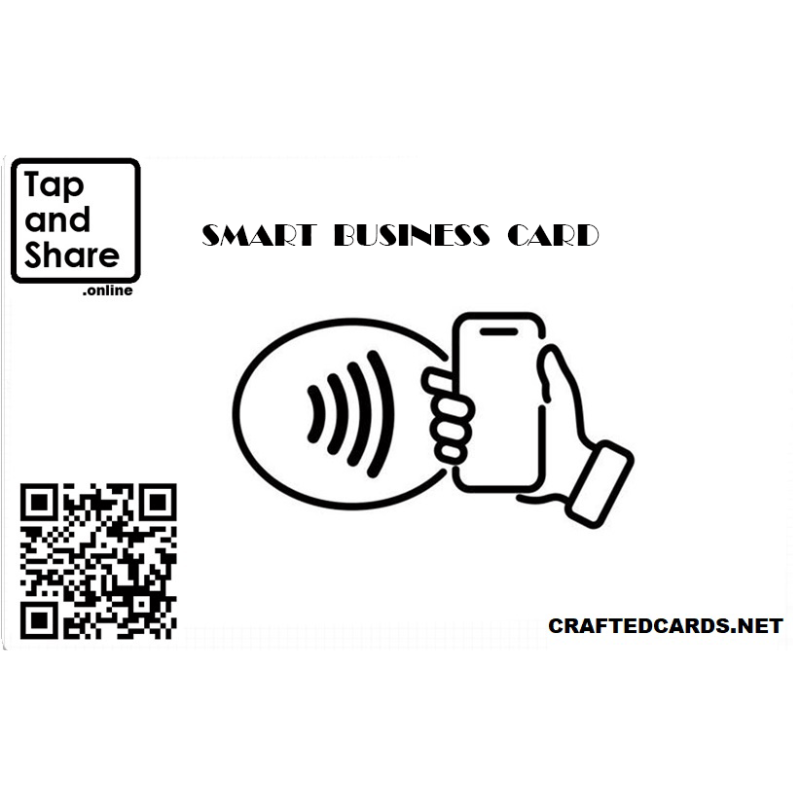 White Contactless Sharing Smart NFC Business Card With Dynamic QR Code ...