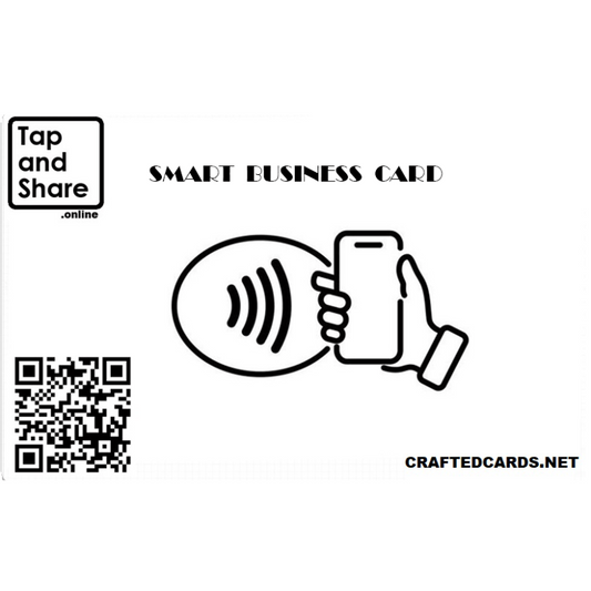 White Contactless Sharing Smart NFC Business Card With Dynamic QR Code