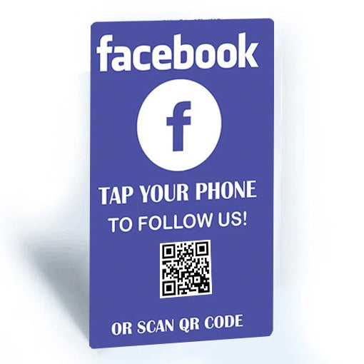 Tap and Share Contactless Sharing Smart NFC Facebook Connect Card + QR