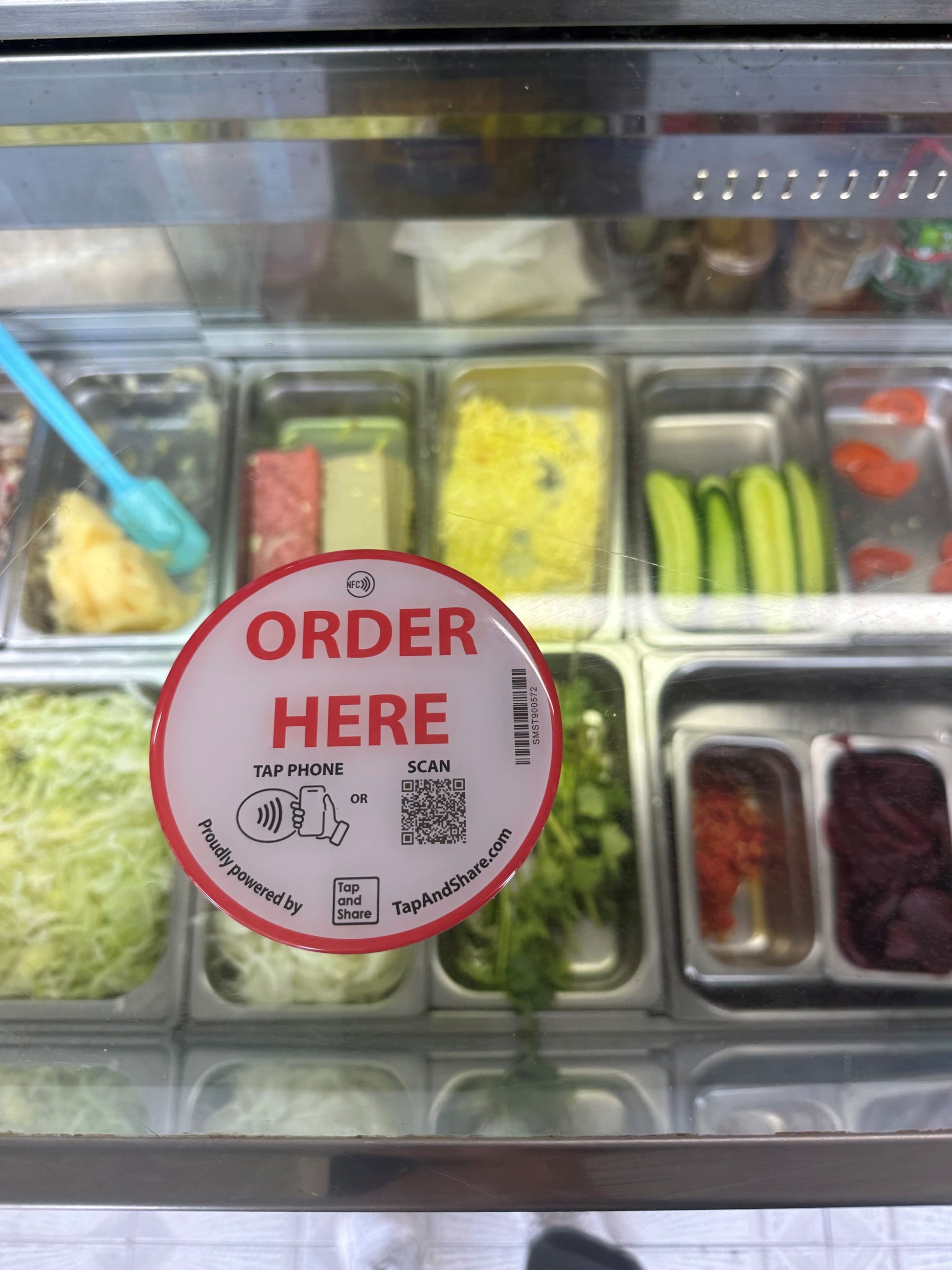 Large 10cm Contactless Smart NFC Touchless 'Order Here' Round Epoxy St ...