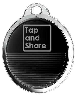 Tap and Share 2-In-1 SmartTrack Tag with 'Am I Lost' - Smart Tracker | 4 Pack (Black)